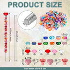 Tigeen 236 Pcs Garden Stake DIY Fairy Wand Plant Stake, Ceramic Rose Heart - Image 2