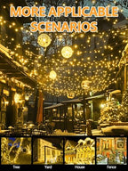 Solar Christmas Lights Outdoor 2 Pack 144FT 400LED String Lights Warm White - Image 5
