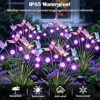 VOOKRY Dragonfly Solar Garden Lights Outdoor (8 Pack, 48 LEDs), Dragonfly Outdoor Decor with Solar Firefly Lights Waterproof Swaying Light for Yard Patio Pathway Lawn Gardening Gift for Women, Purple - Image 4