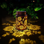 Solar Outdoor Lanterns, 4pack Sunflower Garden Decor LED Light Hanging Sunflower Birthday Gifts for Women Mom Grandma (Sunflower 4pack) - Image 6