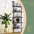 Hanging Grow Light, 20W Full Spectrum Pendant Grow Lights 15FT Power Cord, Decorative Grow Light for Indoor Plants, Flowers, Garden (Ceiling Mounted Hooks&Wall Mounted Bracket Included - Image 2