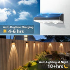 NIORSUN Solar Fence Lights,12 Pack Solars Deck Light,Warm White Color,Outdoor Bulb Waterproof Led IP65,Power Patio Lamp with Lenses for Outside/Backyard/Railing/Yard(Black) - Image 3