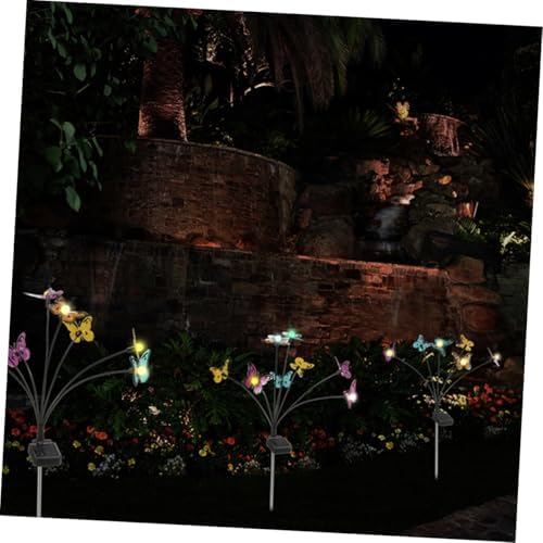 2pcs Butterfly Shape Solar Stake Light, Color Changing Garden Decor Xmas - Image 4