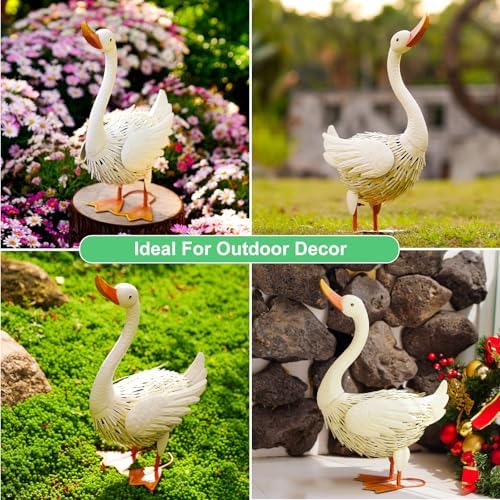 Goodeco Goose Statue for Garden Decor - Outdoor Figurine for Yard Porch - Image 6