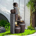 TITIMO 39.3" Outdoor Water Fountain and Waterfalls, 5 Tiers Garden Fountain by TITIMO