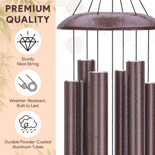Personalized Wind Chimes Fishing in Heaven for Loss Dad - Image 4