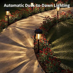 XMCOSY+ Solar Pathway Lights Outdoor, 6-Pack Solar Powered Garden Lights - Image 3