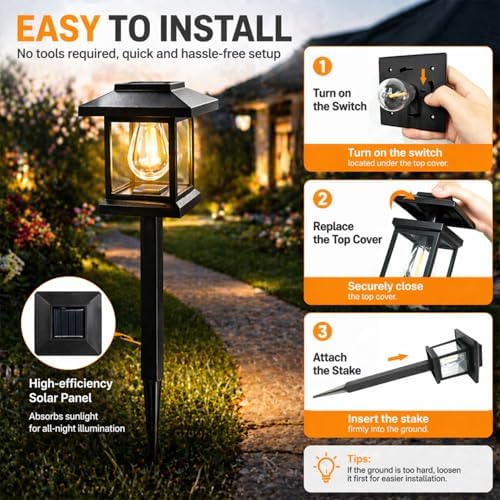 Solar Pathway Lights 8-Pack for Yard Walkways (8) - Image 3