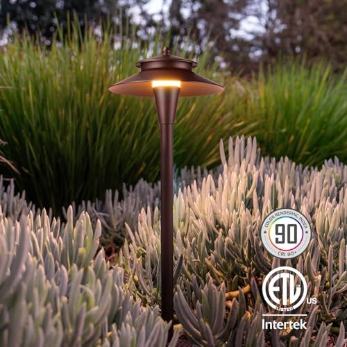 LEONLITE 6-Pack 5CCT Low Voltage LED Pathway Lights, Double Layer Head - Image 4
