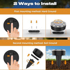vighep Mini Solar Ground Lights, 12 Pack Solar Lights Outdoor Waterproof, Upgraded LED Flat Landscape Lighting for Outside Pathway Garden Patio Yard Driveway,Warm White - Image 6