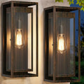 19 Inch Brown Outdoor Wall Light Fixtures, 2 Pack Porch Lights by WelcometoOYKYOHEI