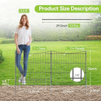 INJOPEXI Garden Fence 12 Panels 23.6ft(L)×24in(H) Decorative Garden Fences with 11 Panels + 1 Gate, Rustproof Metal Wire Temporary No Dig Rabbit Animal Barrier Fencing Dog Fence for Yard Patio Outdoor - Image 2