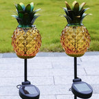 Solar Lanterns Outdoor Waterproof Glass Pineapple Garden Decor, Hanging Solar Stake Lights Yard Art, Outside Patio Decorations Gardening Birthday Gifts for Mom Grandma Women, 2 Pack - Image 6