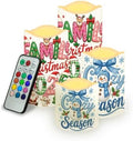Christmas Embroidery Color Changing Electric Candles, 4 Pack by Uorisanigo