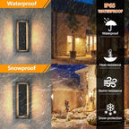 11.8'' 2 Pack LED Outdoor Wall Sconce, Modern Black Exterior Porch Lights - Image 3