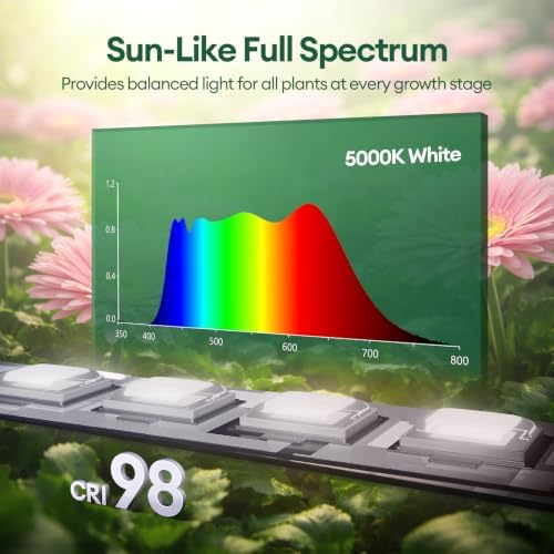 Maygrove Grow Lights for Indoor Plants, Sunlike Full Spectrum 5000K 1FT LED Growing Lamp 56W (8 x 7W), T5 Grow Light Strip for Seed Starting, Vegetables, Linkable, Black, 8-Pack - Image 3