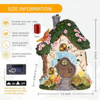 fairy garden house,fairy house,8 in,fairy garden accessories,solar powered - Image 2