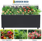 GarveeLife Metal Planter Box with Trellis and Wheels 71"x47"x16" - Image 5