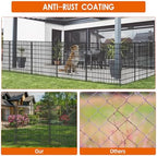 15 Panels No Dig Fence, 32 in(H) X 36 ft(L) Garden Decorative Fence Animal Barrier for Dogs, Rustproof Metal Garden Edging Border for Outdoor, Yard, Patio, Black - Image 6