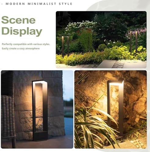 Aluminum Landscape Path Lights,Outdoor Led Bollard Lights Modern Pathway Lamp IP65 Waterproof 3000K LED Lighting for Commercial Garden Walkway Lawn Decoration Lighting - Image 5
