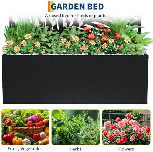 Garvee 71"x47"x16" Metal Planter Box with Trellis for Climbing Plants Vines - Image 4