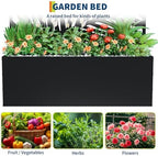 Garvee 71"x47"x16" Metal Planter Box with Trellis for Climbing Plants Vines - Image 4