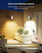 2 Pack Motion Sensor Outdoor Lights, 10000mAh Rechargeable Battery Operated Outdoor Lights with Remote, 3 Modes with Red Alert, Dimmable & 3CCT, Outdoor Security Lights for Porch, Backyard, Garage - Image 6