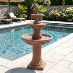 Outdoor Water Fountain, 3-Tier Italian Garden Waterfall Fountain by MAIBH-MAIntainBrilliantHouse
