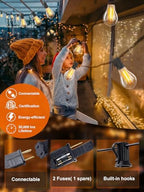 Outdoor String Lights 400FT Waterproof Patio Lights for Porch Backyard Yard - Image 3