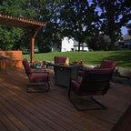 28'' Propane Fire Pit Table, 50,000 BTU Fire Table with Steel Lid, Big Legs, Laval Rocks. - Image 4