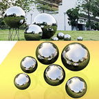 35 cm/13.8 inch Diameter Gazing Globe Mirror Ball,Silver Stainless Steel Polished Reflective Smooth Garden Sphere,Colorful and Shiny Addition to Any Garden or Home - Image 5