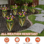 TOMBABY Garden Outdoor Butterfly Enlarge Thickened Wind Resistant Metal Agave Garden Art Metal Plant Country Sculpture Statue Decorations Ornaments Artificial Waterproof Butterflies(Light Green 2pcs) - Image 4