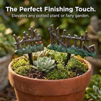 Lulu Decor, 100% Cast Iron Fairy Garden Fence Garden Decor Fairy Garden Accessories (4 Pc) - Image 5