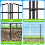 INJOPEXI Decorative Garden Fence 6 Panels 13ft(L)×36in(H) Garden Fences with 6 Panels Rustproof Metal Wire No Dig Temporary Animal Barrier Fencing Outdoor Dog Fence for Yard Patio - Without Gate - Image 6