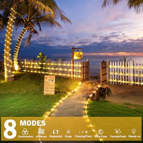 KNONEW 1000 LED Rope Lights Outdoor 328FT Rope Light for Outside Waterproof - Image 2