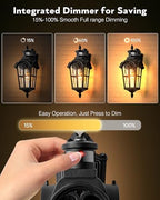 VIANIS Motion Sensor Porch Light Outdoor, Black Outside Sconce Lighting - Image 3