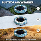 Bell+Howell 4 Pk Mosaic Solar Lights Outdoor LED Disk Pathway Lights, Blue - Image 6
