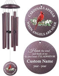 30"/36"/45" Cardinal Wind Chimes for Memorial Loss Loved One by Astarin