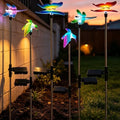 6 Pack Solar Garden Stake Lights Outdoor, Yard Figurine Stake Light, Flower Hummingbird Dragonfly Butterfly for Patio Yard Pathway Decoration (Garden) by EigreenSolaroutdoorlights