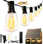 Solar String Lights Outdoor 35FT Waterproof Dusk to Dawn Edison Cafe Lights by GuanbayQuickOrder