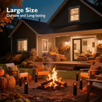 Homemory 4"x12" Black Flameless Candles, Halloween Candles, Outdoor Waterproof Flameless Candles with Remote and Timers, Gothic, Battery Operated LED Pillar Candles, Won't Melt Plastic, 2Pack - Image 6