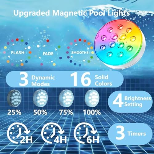Upgraded Magnetic Pool Lights for Above Ground and inground Pool - Image 4