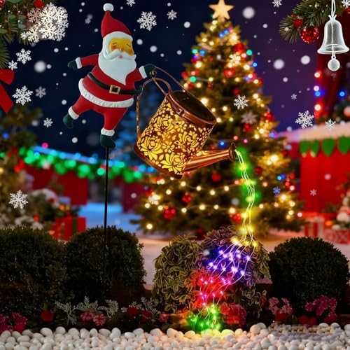 Christmas Solar Kettle Lights, Santa Watering Can Lights (Colored Light) by Unknown