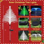 MRHEPHAESTUS Solar Christmas Decorations, 4 Pack 7 Color Changing Jellyfish Lights with 5 Layer Optical Fiber Solar Flower Lights for Outdoor Xmas Yard Garden Decor - Image 2