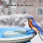 Bird Bath Heater, Built in Thermostat Safety Durable 50W Bird Bath Heaters for Outdoors in Winter with Auto Shut Off Function for Garden Outdoor Yard Patio Birdbath - Image 3