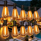 GPATIO Outdoor String Lights, 100FT ST38 Bulbs Shatterproof Patio Lights, Waterproof Dimmable Outside Hanging Light, Connectable LED Outdoor Lights for Backyard, Porch, Party, Garden, Home Decor by AddforPatioMakeover