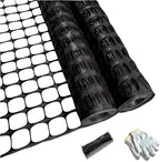 PotatoLife 2-Pack 4'x100' Green Mesh Fence for Garden with Zip Ties, Black by PotatoLife