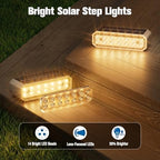 NIORSUN Solar Step Lights, 16 Pack Outdoor Horizontal Lights for Steps, Deck, Stairs, Dock & Pathway - Bright 3000K Warm White, Auto On/Off, IP67 Waterproof - Image 2