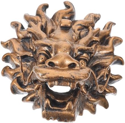 Yardwe Dragon Head Wall Fountain Outdoor Garden Decor Solar Water Fountain Resin Material Easy Install by YARDWE