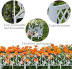 Ouliget Plastic Decorative Garden Fence,Vintage Grass Lawn Flower Beds Landscaping Edging Borders,Lightweight Outdoor Path Fence (White Butterfly 21.5 Inches) - Image 3